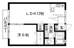 1LDK間取図